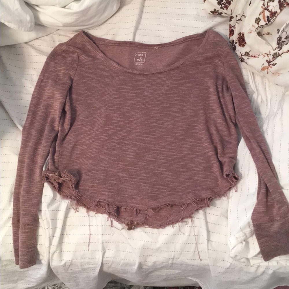 distressed cropped sweater